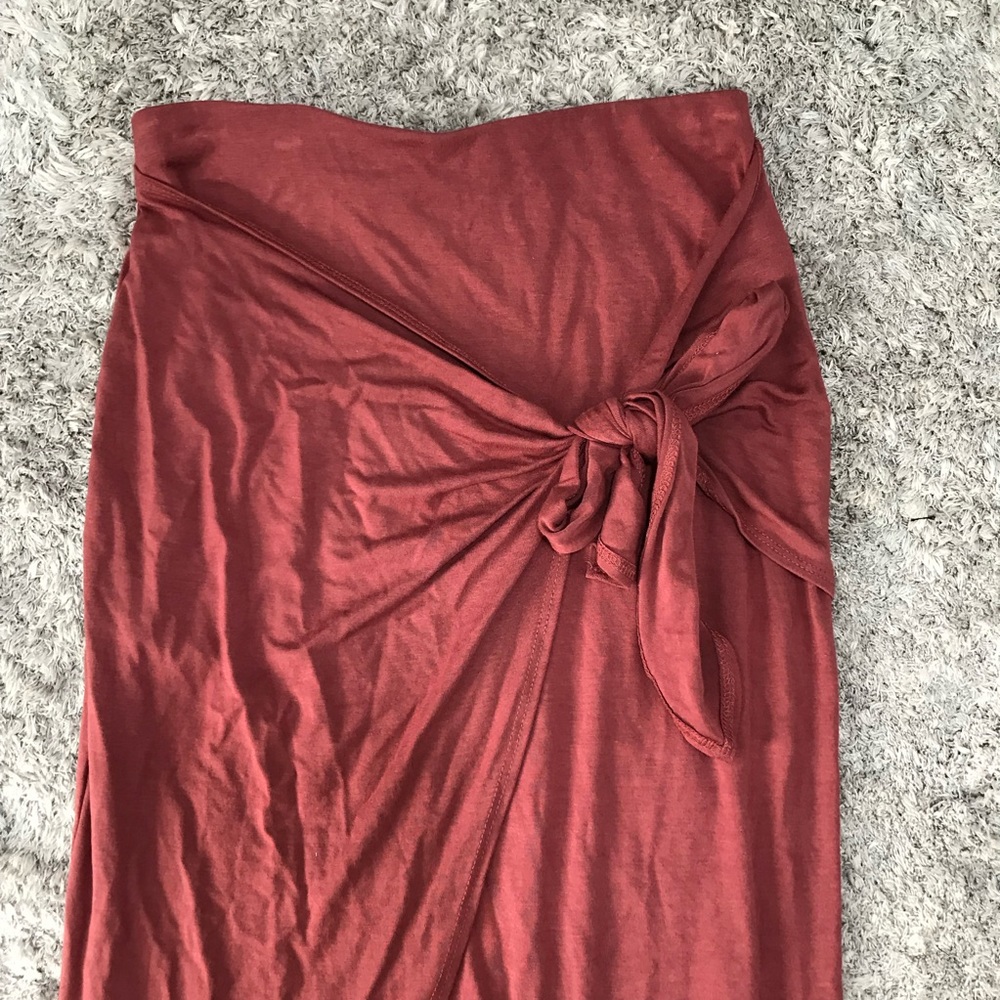 Francesca’s Blue Rain Maxi Skirt - Picture 5 of 6